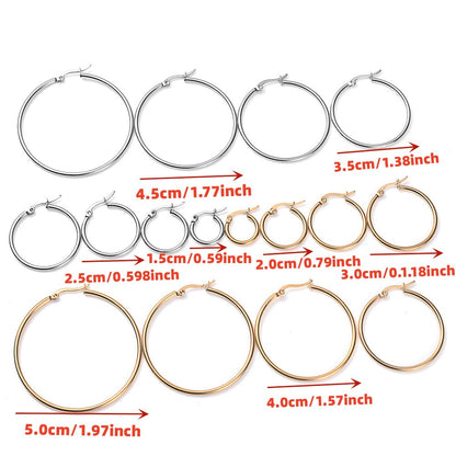 Stainless Steel Round Hoop Earring Hooks