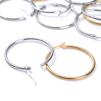 Stainless Steel Round Hoop Earring Hooks
