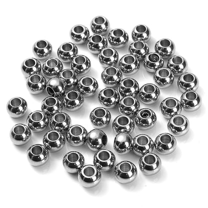 300pcs 4/6mm Stainless Steel Spacer Beads