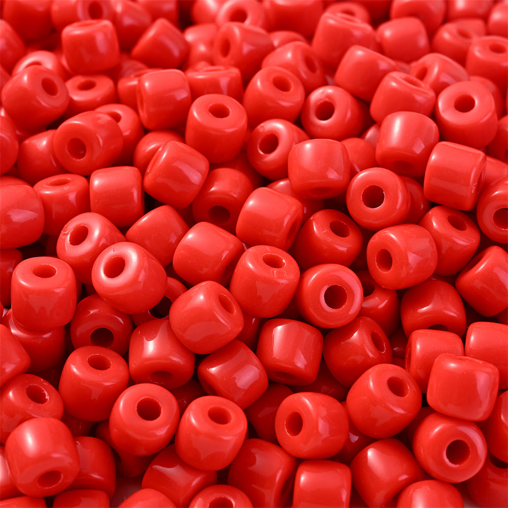 100pcs/bag 5x6mm Colorful Acrylic Tube Beads