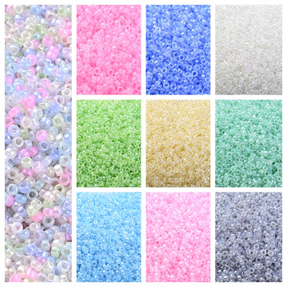 30g/bag 3mm Macaron Color Glass Seed Beads