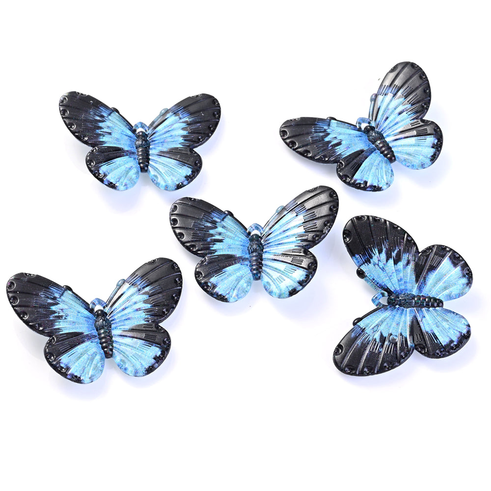 5pcs/set 31x41mm Ink Painting Butterfly Acrylic Pendants