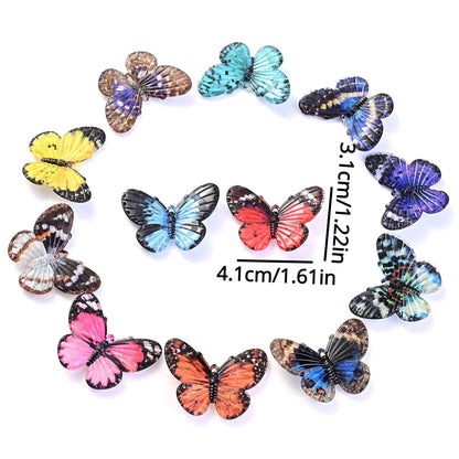 5pcs/set 31x41mm Ink Painting Butterfly Acrylic Pendants