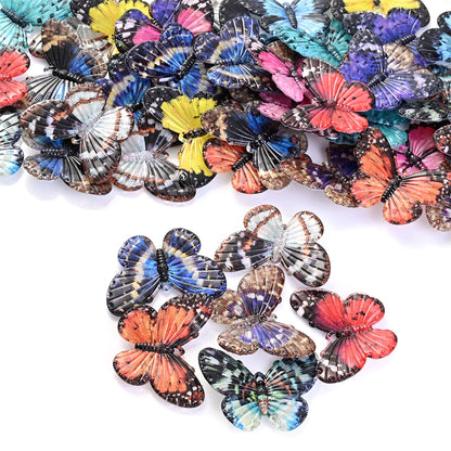5pcs/set 31x41mm Ink Painting Butterfly Acrylic Pendants