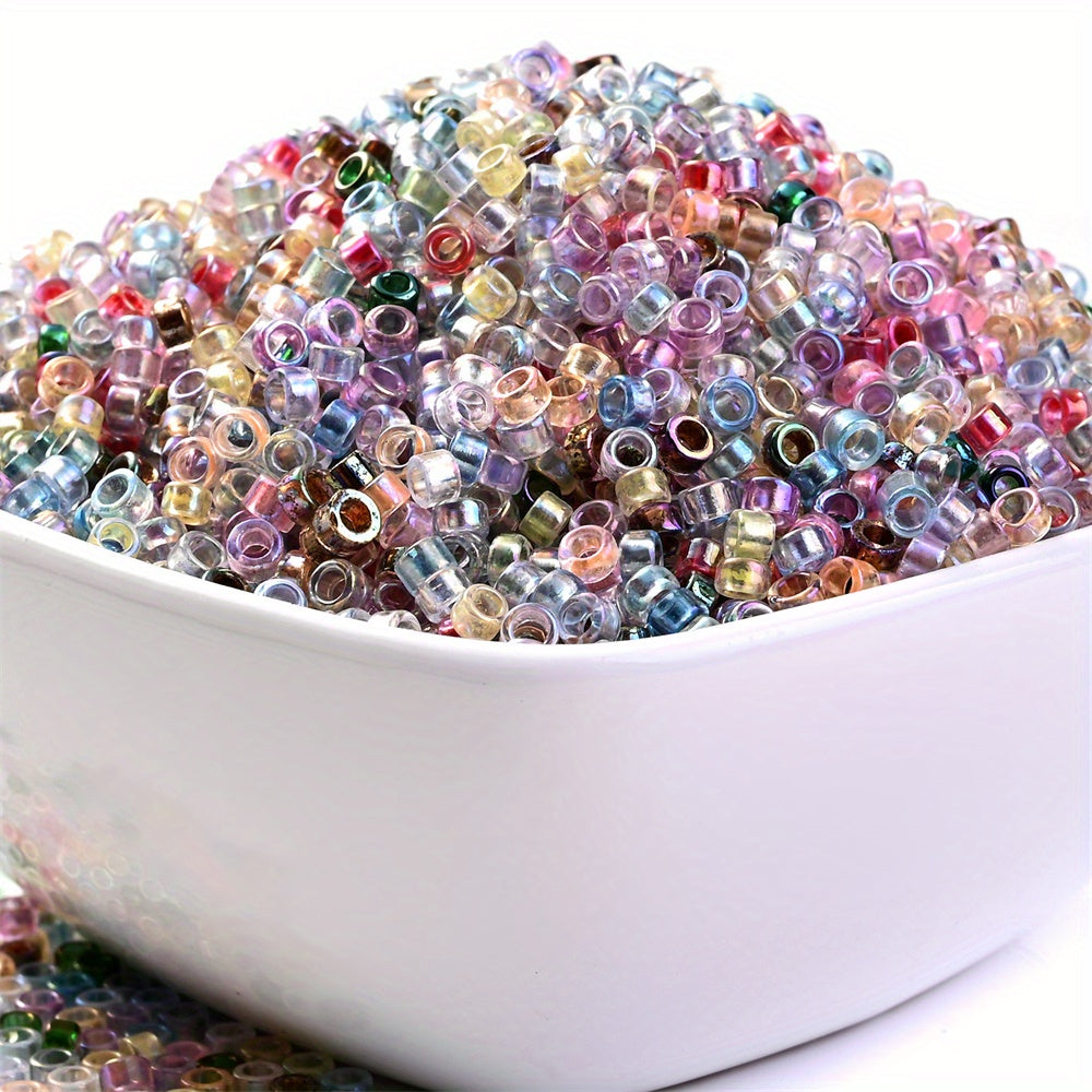 30g/bag 3mm Gradient Tube Glass Beads