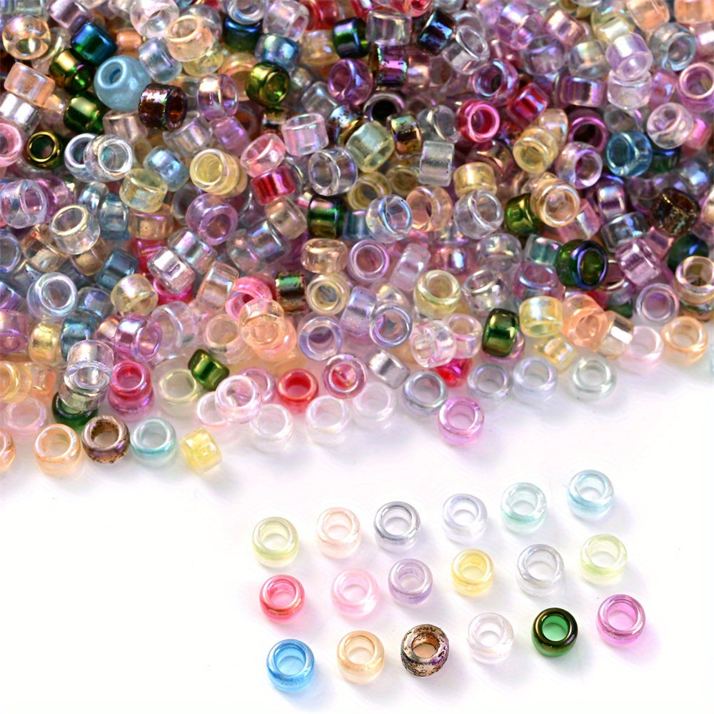 30g/bag 3mm Gradient Tube Glass Beads