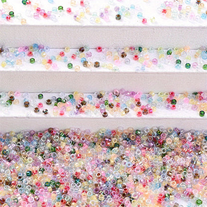 30g/bag 3mm Gradient Tube Glass Beads