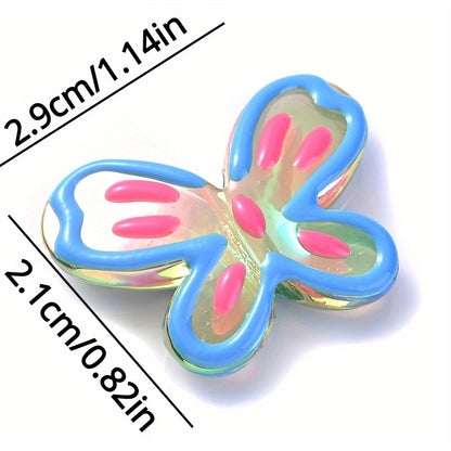5pcs/set 21x29mm Butterfly Acrylic Charms