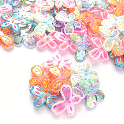 5pcs/set 21x29mm Butterfly Acrylic Charms