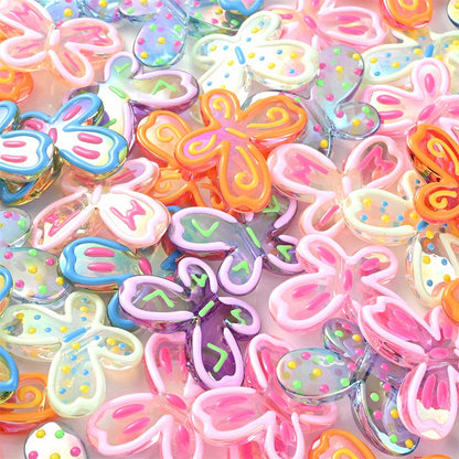5pcs/set 21x29mm Butterfly Acrylic Charms