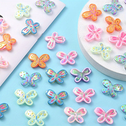 5pcs/set 21x29mm Butterfly Acrylic Charms