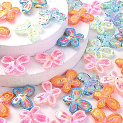 5pcs/set 21x29mm Butterfly Acrylic Charms