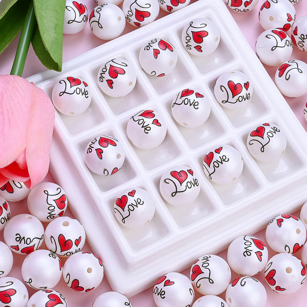 Acrylic LOVE Letter Beads