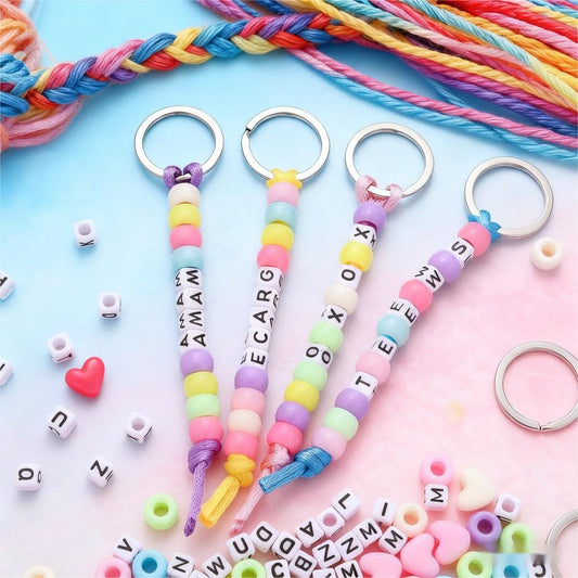 Heart Beaded Keychain DIY Kit