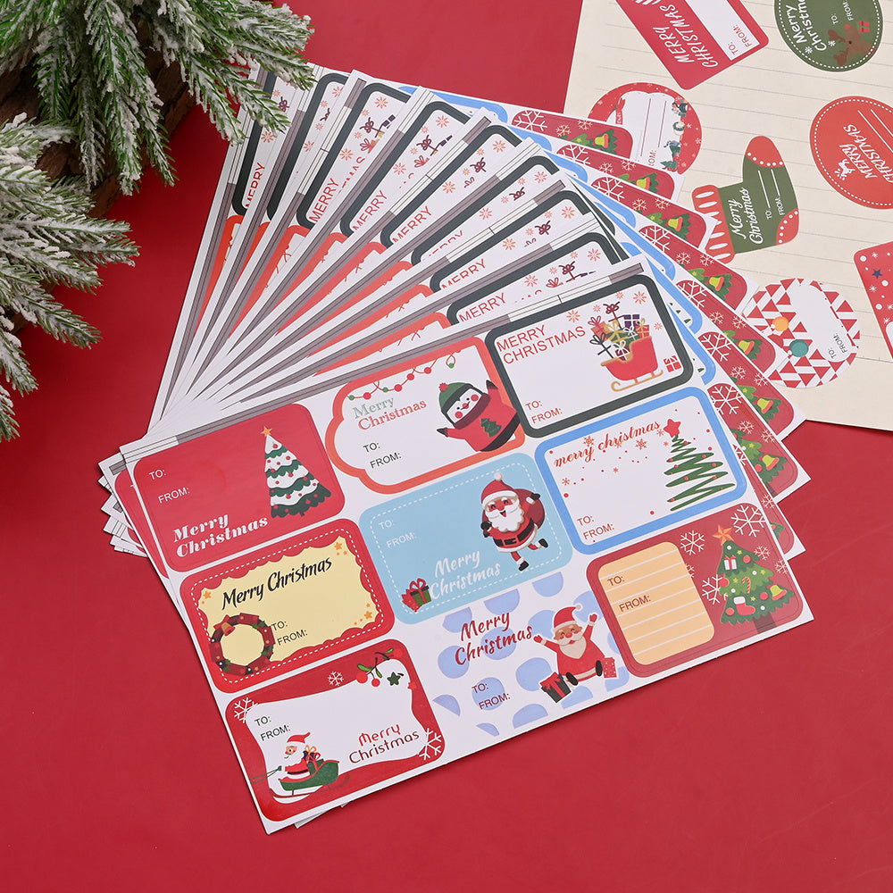 Merry Christmas Rectangular Stickers