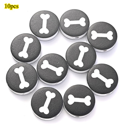 Dog-Themed Wooden Beads