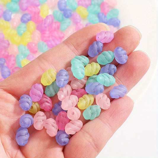100pcs 11x8mm Frosted Acrylic Oval Beads