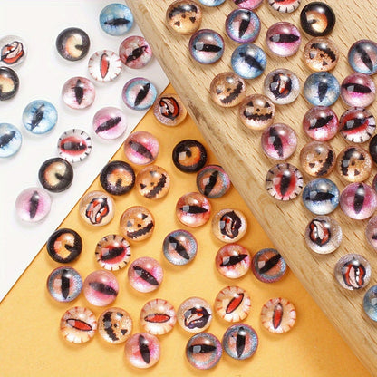 20PCS 8mm Eye Pattern Acrylic Spacer Beads