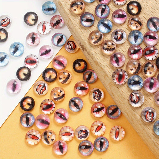 20PCS 8mm Eye Pattern Acrylic Spacer Beads