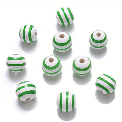 Christmas Wooden Santa & Tree Beads