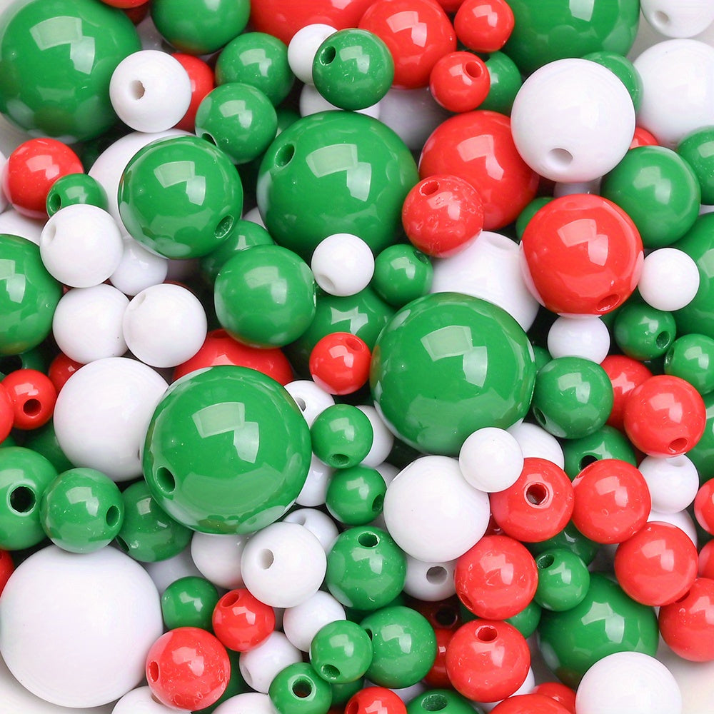 Christmas Round Acrylic Beads