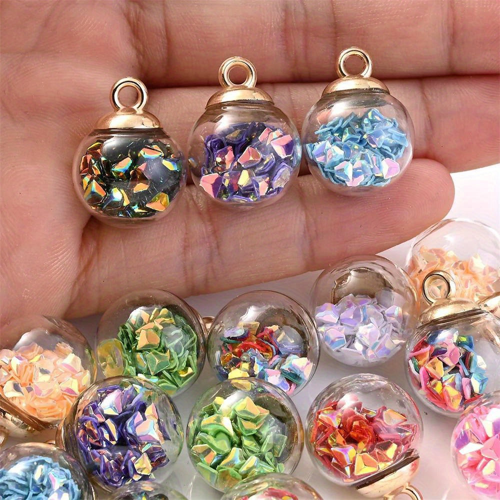 AB Glass Crystal Ball Pendant Charms