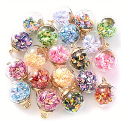 AB Glass Crystal Ball Pendant Charms