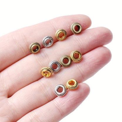Antique Gold Wheel Metal Spacer Beads