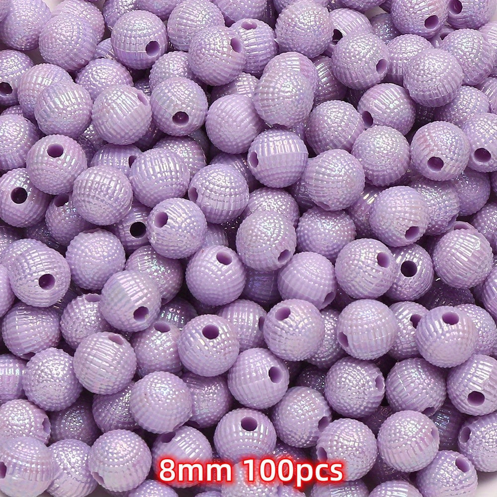50-100pcs 8/10mm Acrylic Spacer Beads Loose Macarone Jewelry Beads