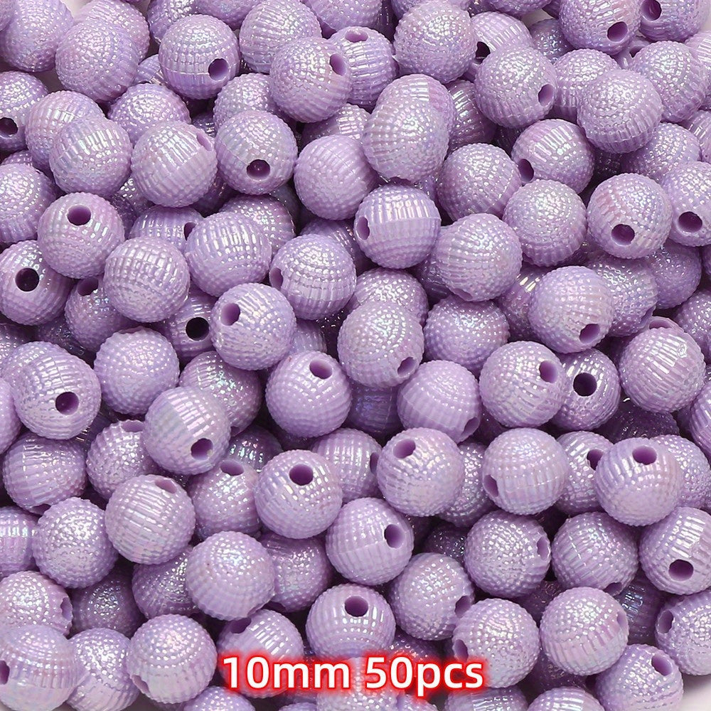 50-100pcs 8/10mm Acrylic Spacer Beads Loose Macarone Jewelry Beads