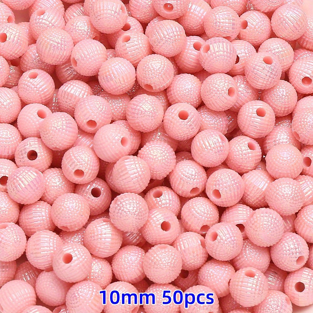 50-100pcs 8/10mm Acrylic Spacer Beads Loose Macarone Jewelry Beads