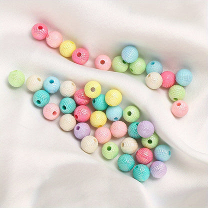 50-100pcs 8/10mm Acrylic Spacer Beads Loose Macarone Jewelry Beads