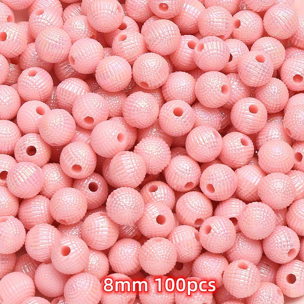 50-100pcs 8/10mm Acrylic Spacer Beads Loose Macarone Jewelry Beads