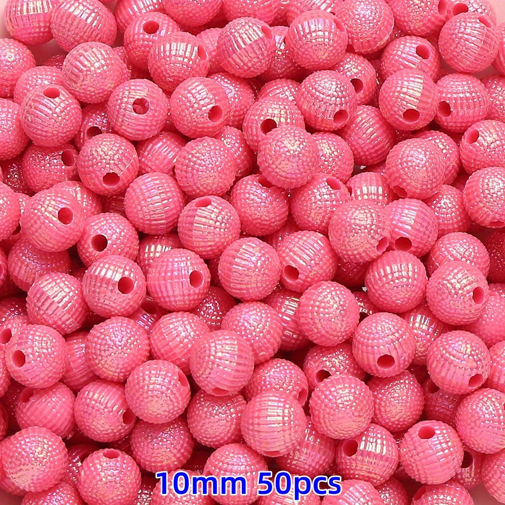 50-100pcs 8/10mm Acrylic Spacer Beads Loose Macarone Jewelry Beads