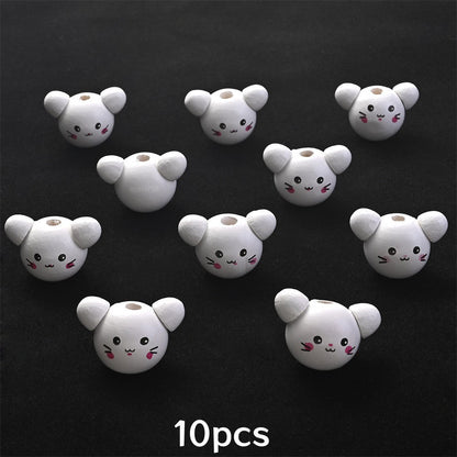 Assorted Animal Wooden Beads