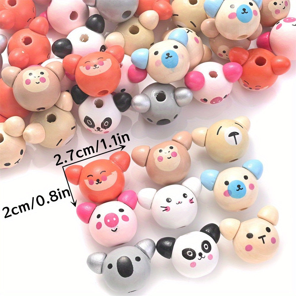 Assorted Animal Wooden Beads