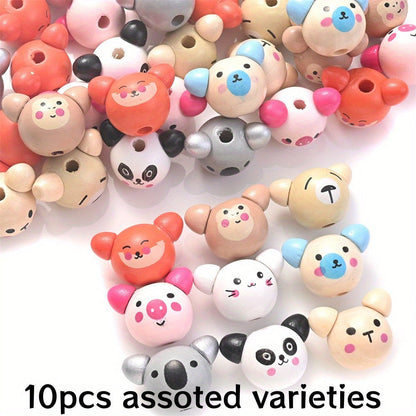 Assorted Animal Wooden Beads