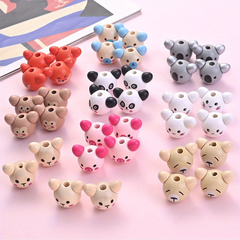 Assorted Animal Wooden Beads