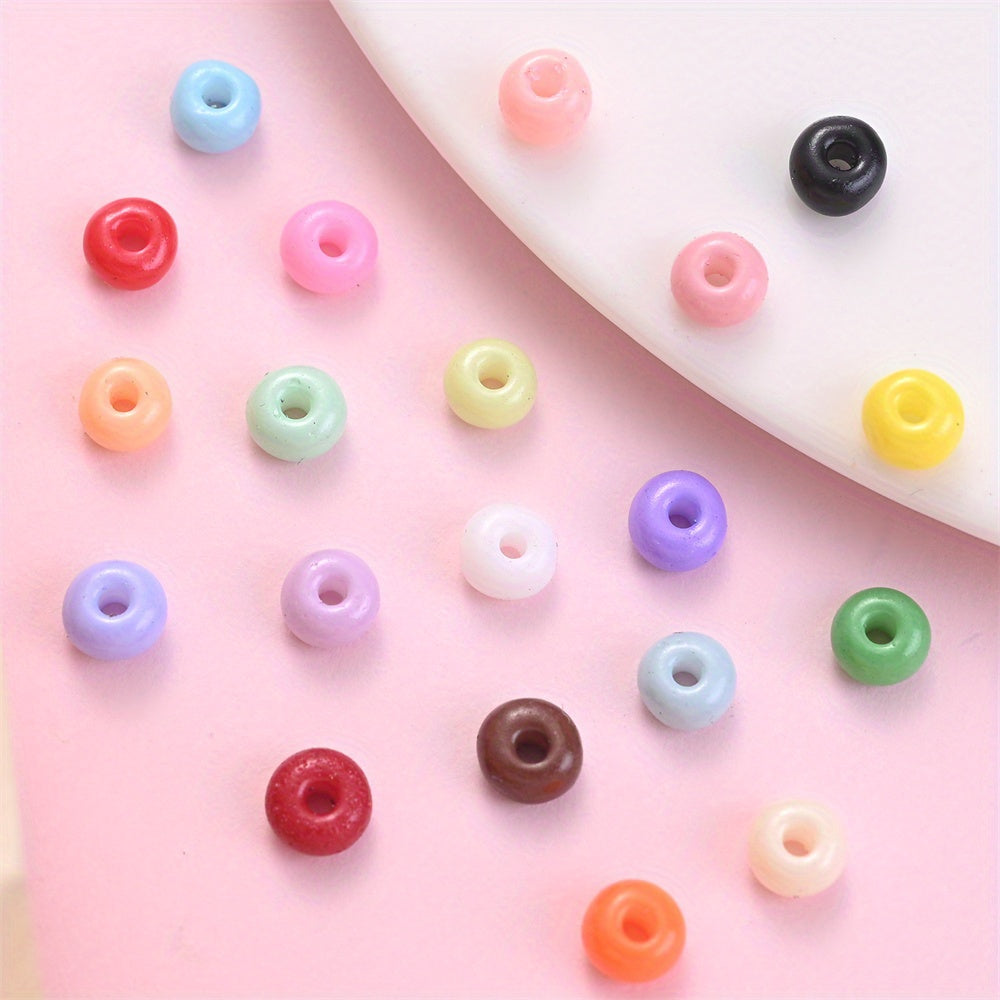 4 mm Multicolor Glass Abacus Seed Beads