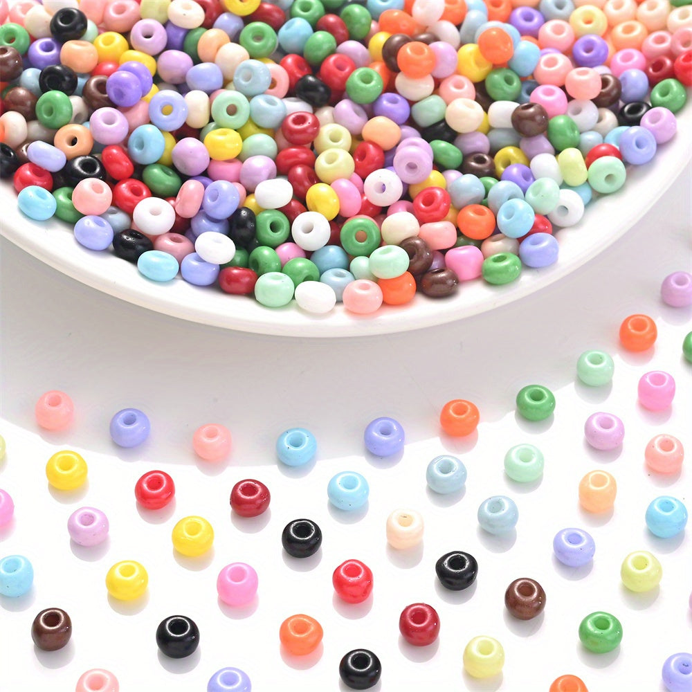 4 mm Multicolor Glass Abacus Seed Beads