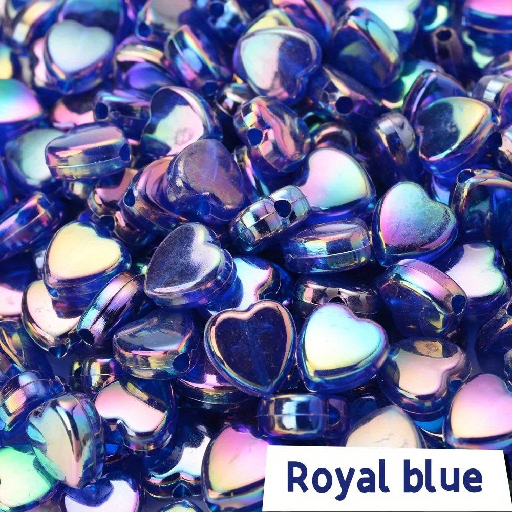 AB Color Transparent Heart Acrylic Spacer Beads