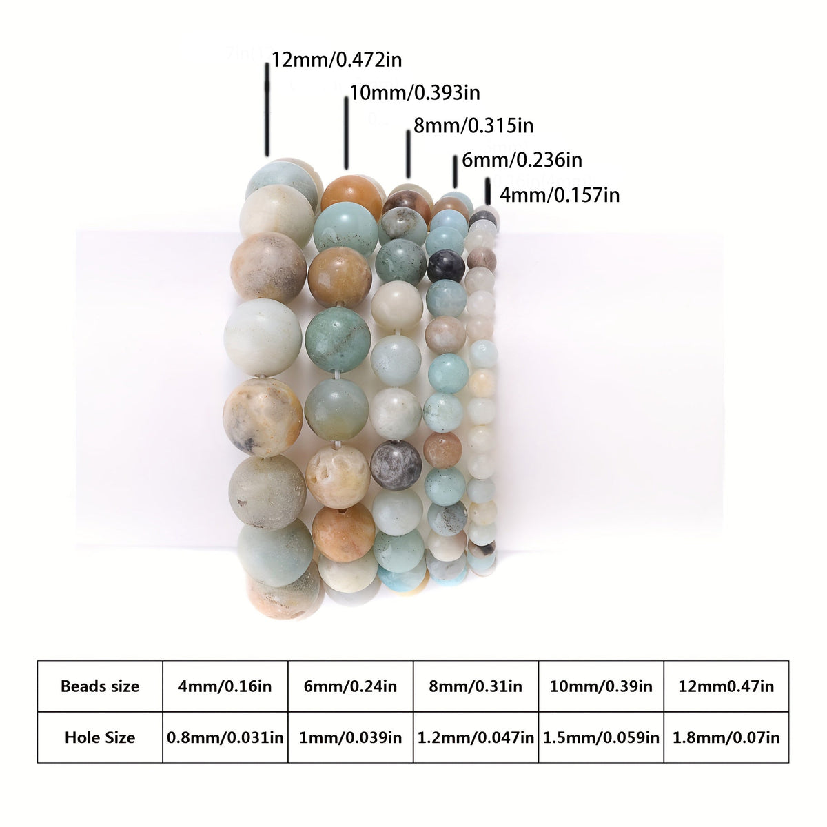 6/8/10mm White Celar Cat Eye Round Spacer Beads Stone Loose Beads