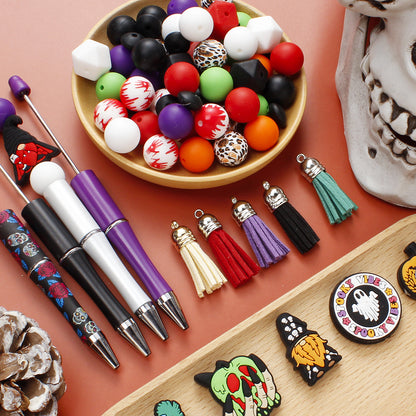 69pcs Halloween Style Silicone Focal Beads Set