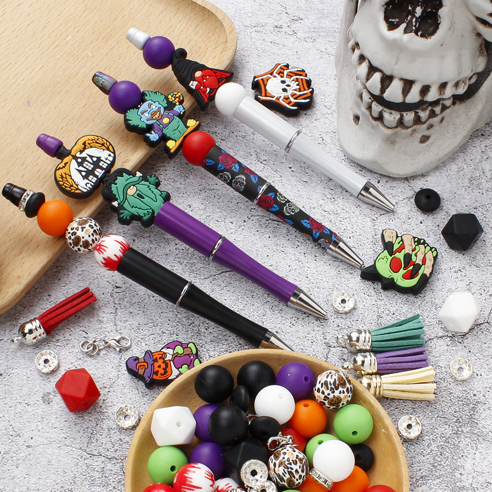 69pcs Halloween Style Silicone Focal Beads Set
