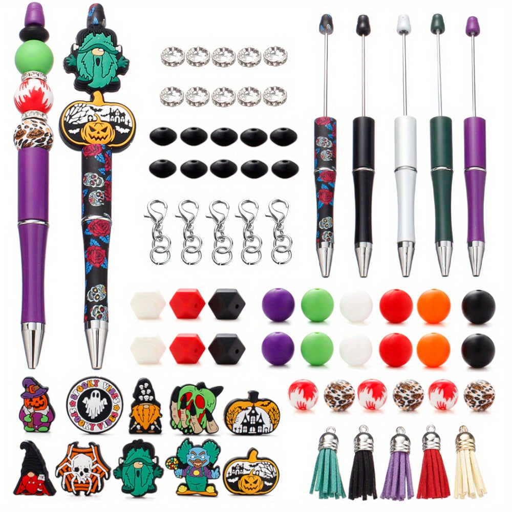 69pcs Halloween Style Silicone Focal Beads Set