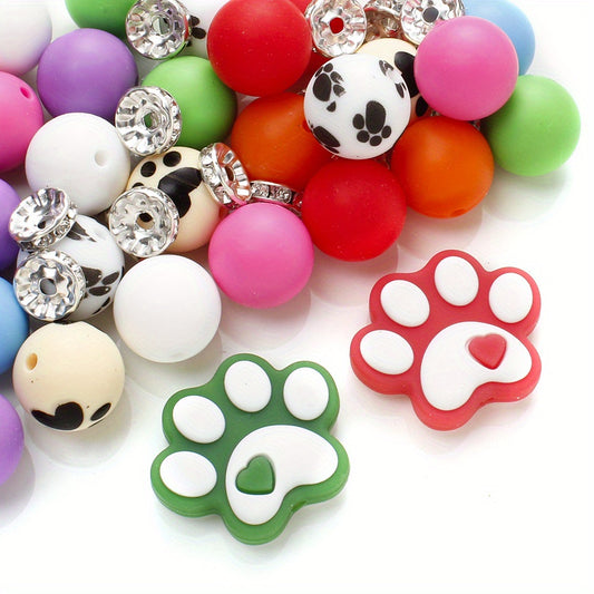 61pcs Dog Claw Silicone Beads Set