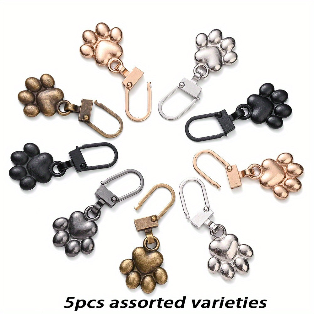 Dog Paw Zipper Slider Puller Set