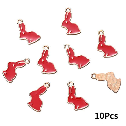 Easter Enamel Rabbit Pendants