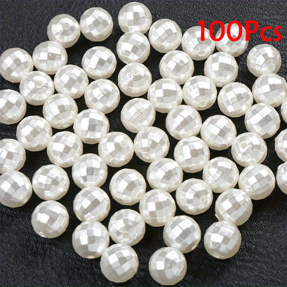 White Acrylic Ball Beads