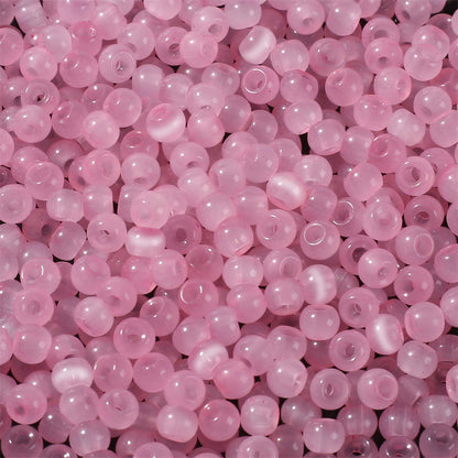 2000PCS 4mm Cat's Eye Round Glass Seed Beads
